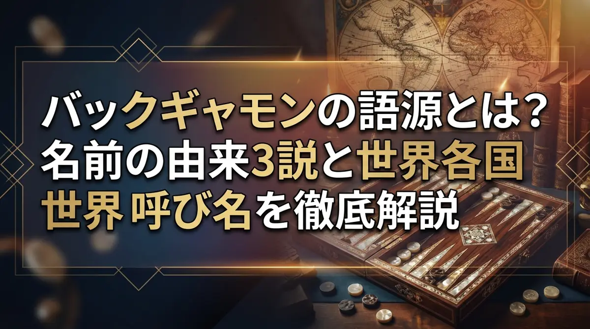 バックギャモンの語源とは？名前の由来3説と世界各国の呼び名を徹底解説