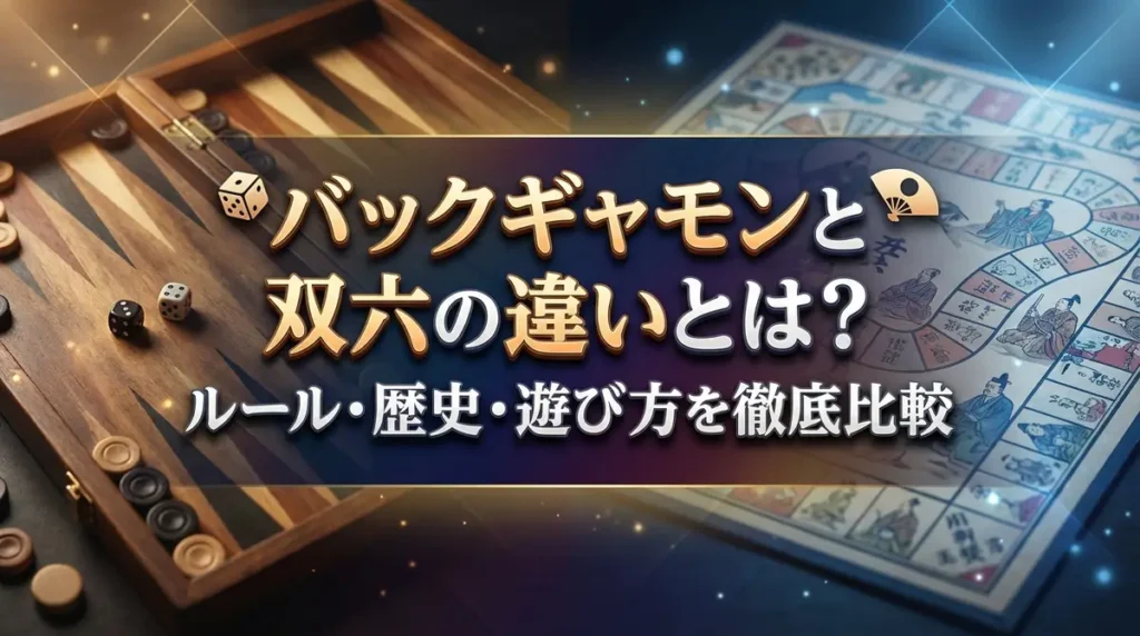 バックギャモンと双六の違いとは？ルール・歴史・遊び方を徹底比較
