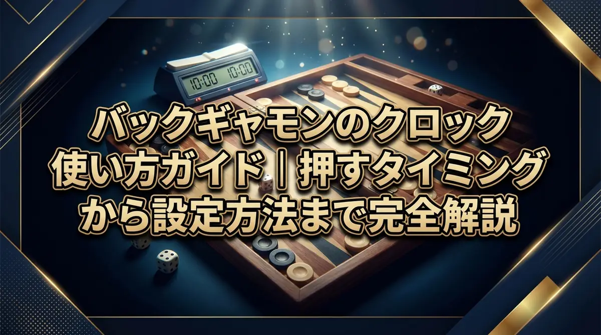 バックギャモンのクロック使い方ガイド｜押すタイミングから設定方法まで完全解説