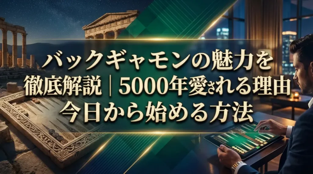 バックギャモンの魅力を徹底解説｜5000年愛される理由と今日から始める方法