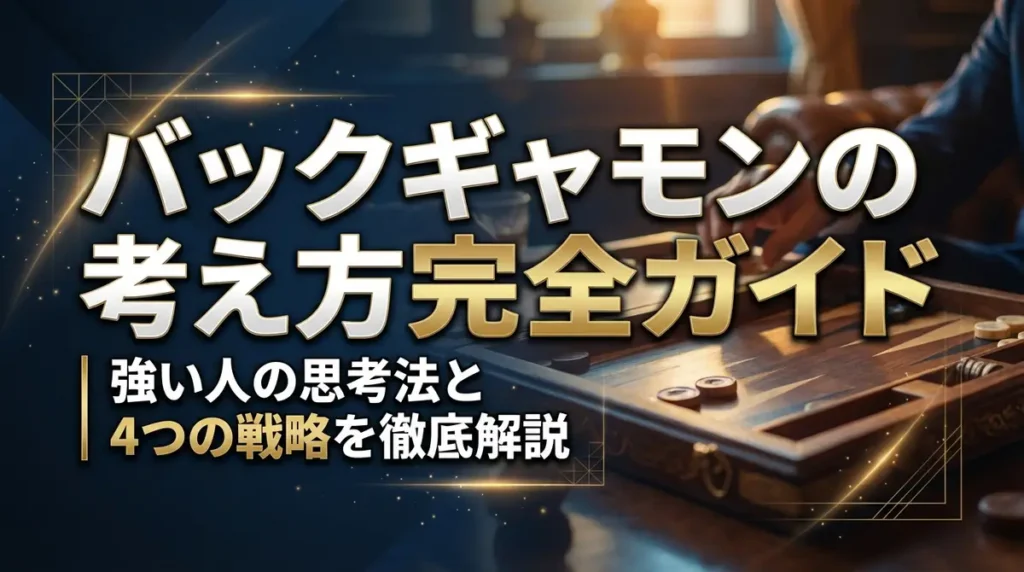 バックギャモンの考え方完全ガイド｜強い人の思考法と4つの戦略を徹底解説