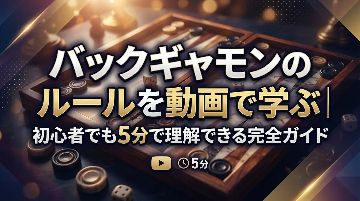 バックギャモンのルールを動画で学ぶ｜初心者でも5分で理解できる完全ガイド