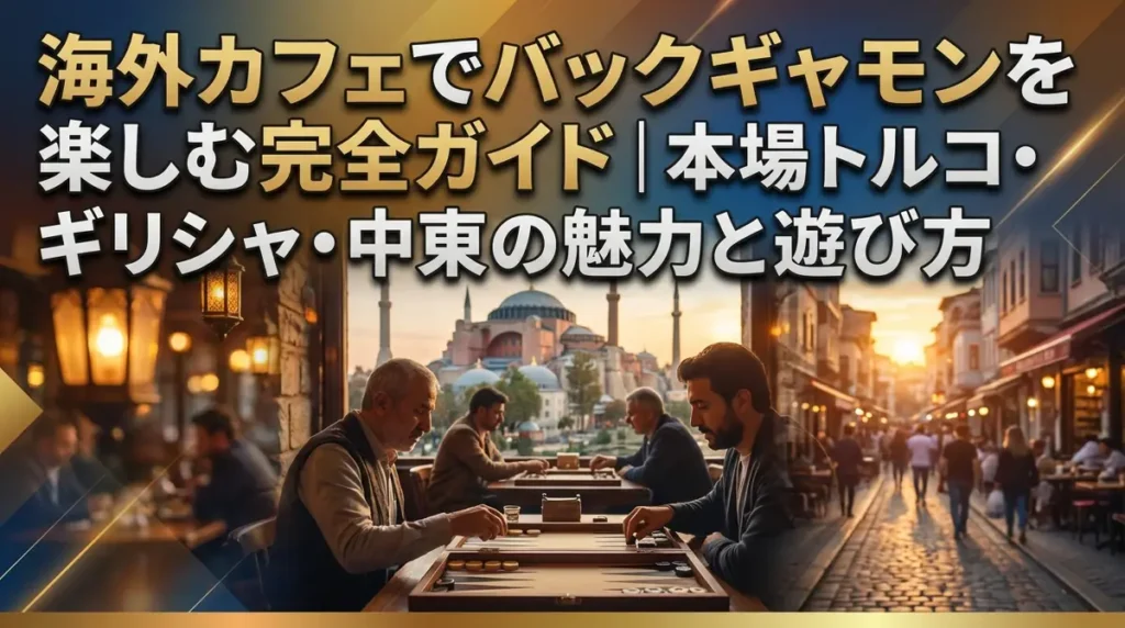 海外カフェでバックギャモンを楽しむ完全ガイド｜本場トルコ・ギリシャ・中東の魅力と遊び方