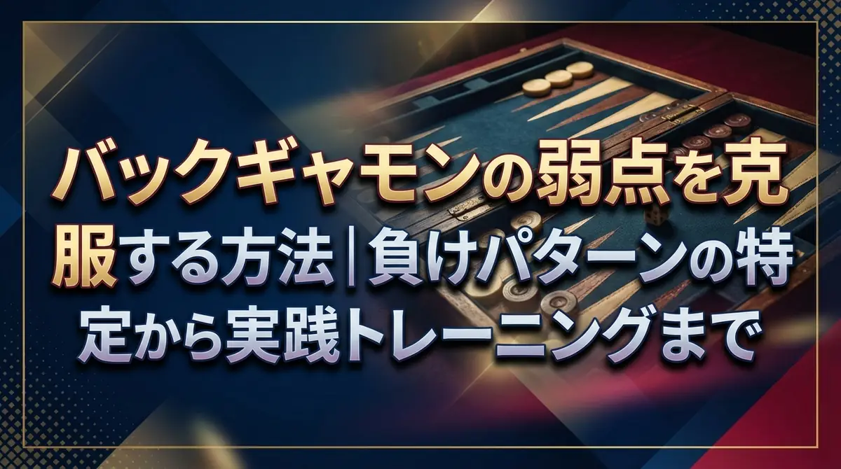 バックギャモンの弱点を克服する方法｜負けパターンの特定から実践トレーニングまで