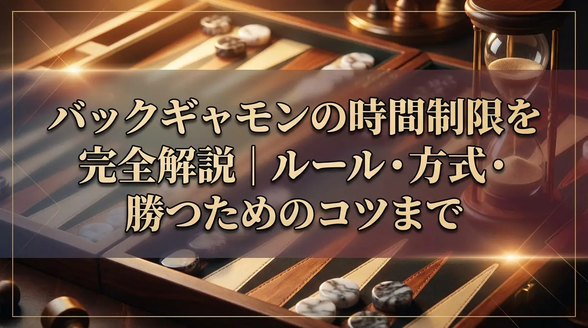 バックギャモンの時間制限を完全解説｜ルール・方式・勝つためのコツまで