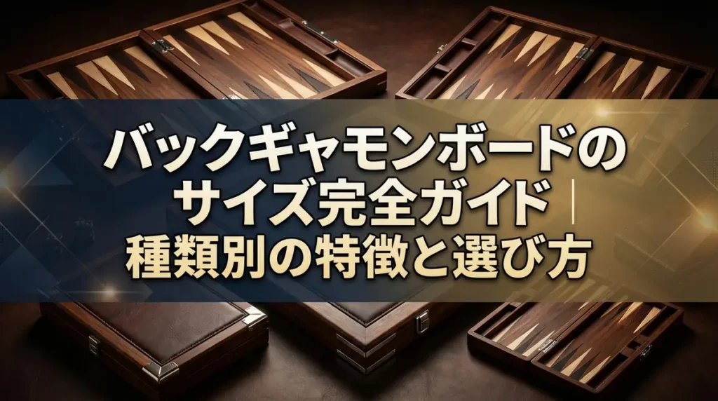 バックギャモンボードのサイズ完全ガイド｜種類別の特徴と選び方