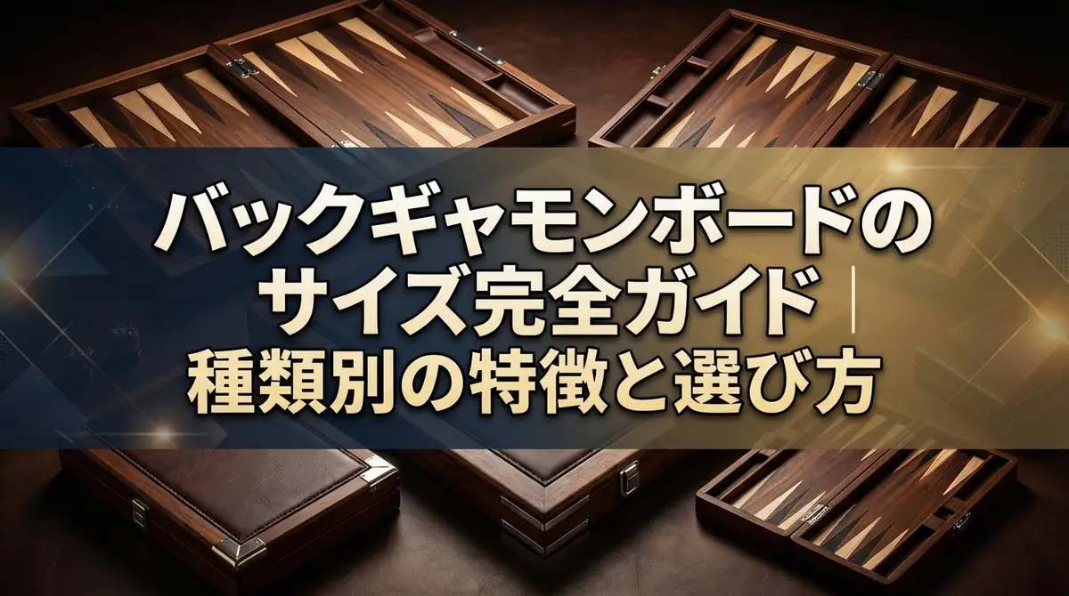 バックギャモンボードのサイズ完全ガイド｜種類別の特徴と選び方