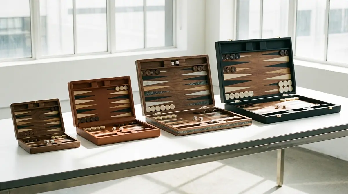 バックギャモンボードの4つのサイズ分類