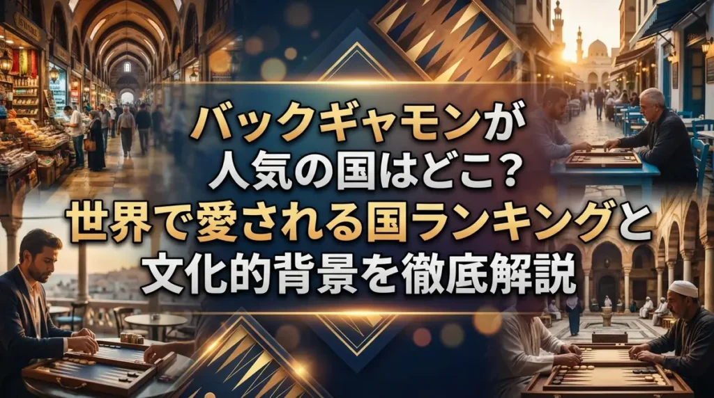 バックギャモンが人気の国はどこ？世界で愛される国ランキングと文化的背景を徹底解説