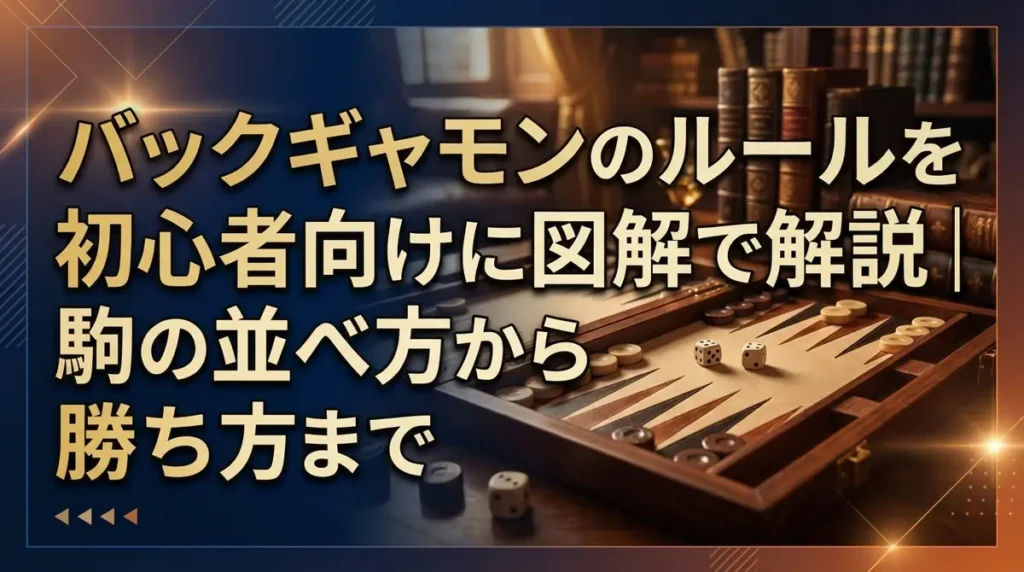バックギャモンのルールを初心者向けに図解で解説｜駒の並べ方から勝ち方まで