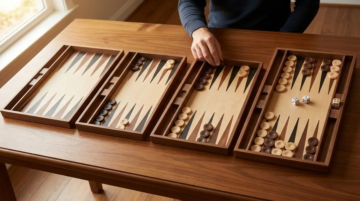 バックギャモンの駒を配置する4ステップ