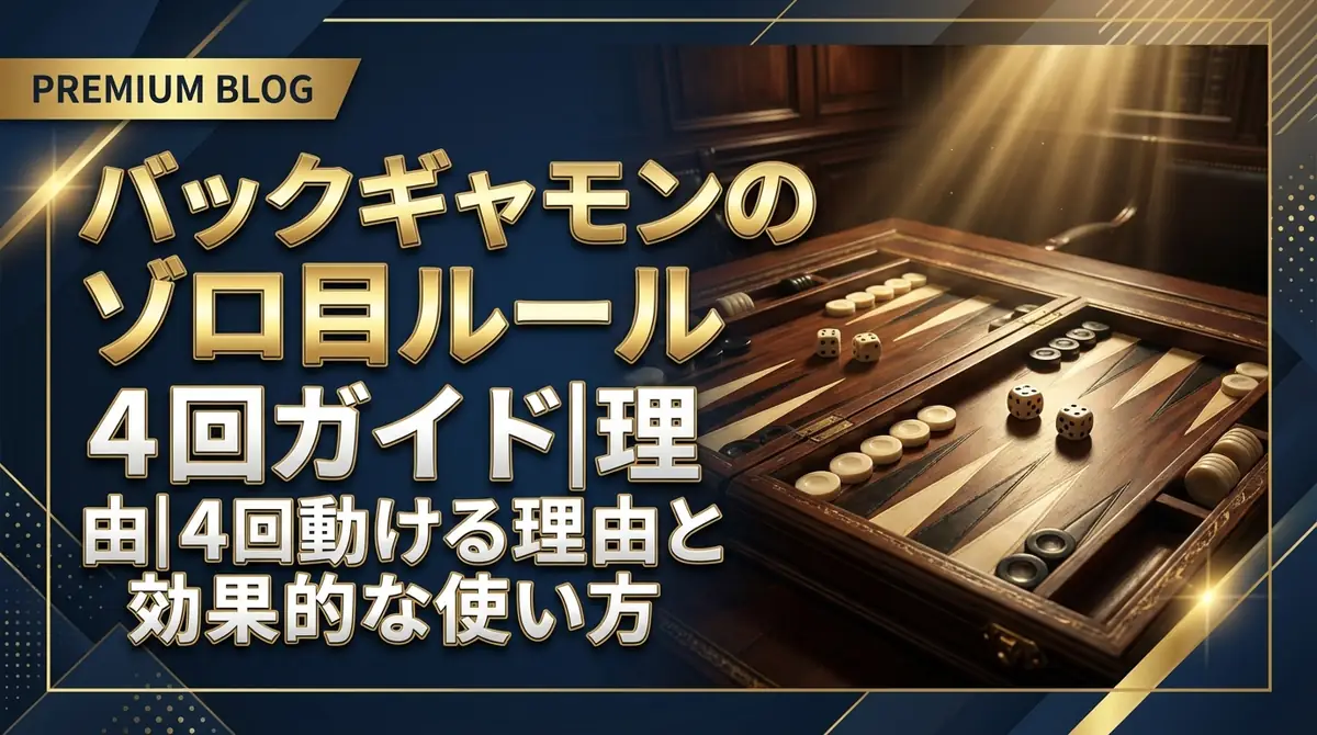 バックギャモンのゾロ目ルール完全ガイド｜4回動ける理由と効果的な使い方