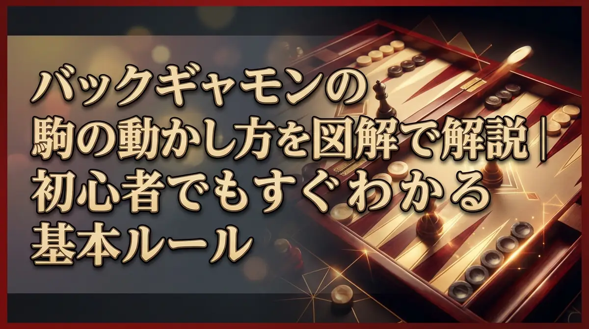 バックギャモンの駒の動かし方を図解で解説｜初心者でもすぐわかる基本ルール
