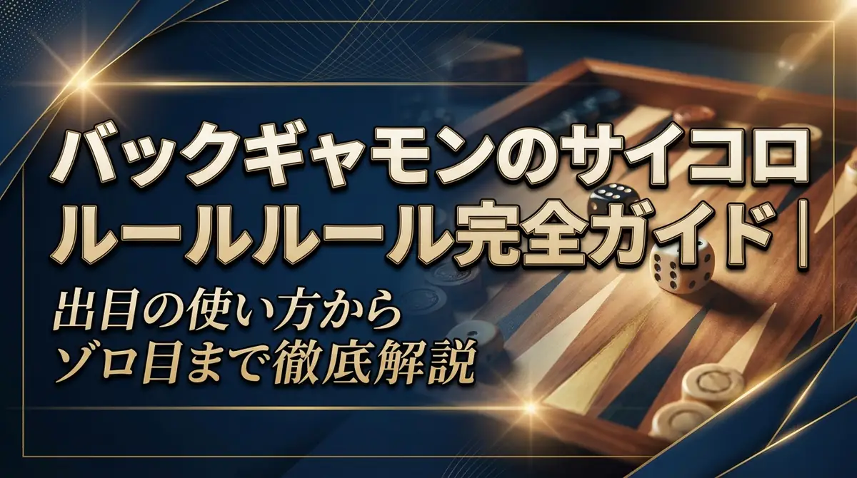 バックギャモンのサイコロルール完全ガイド｜出目の使い方からゾロ目まで徹底解説