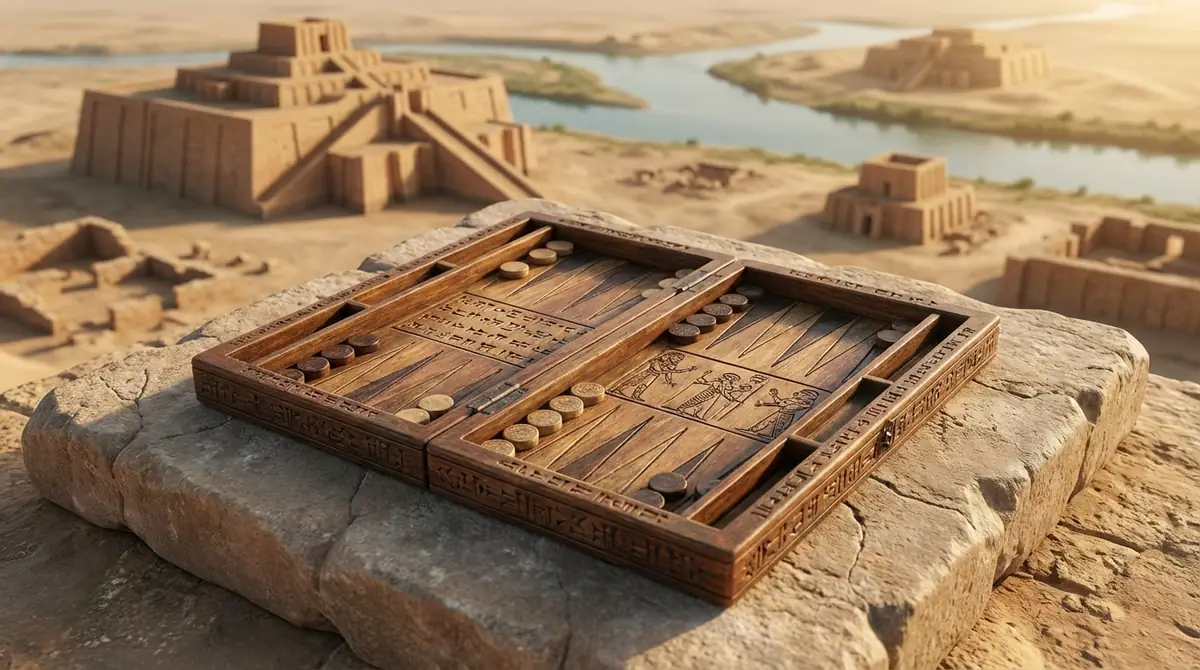 バックギャモンの祖先とされるテーブルズ系ゲームは古代メソポタミアなどにさかのぼるが、現代バックギャモン自体は17世紀イングランドで成立したゲーム