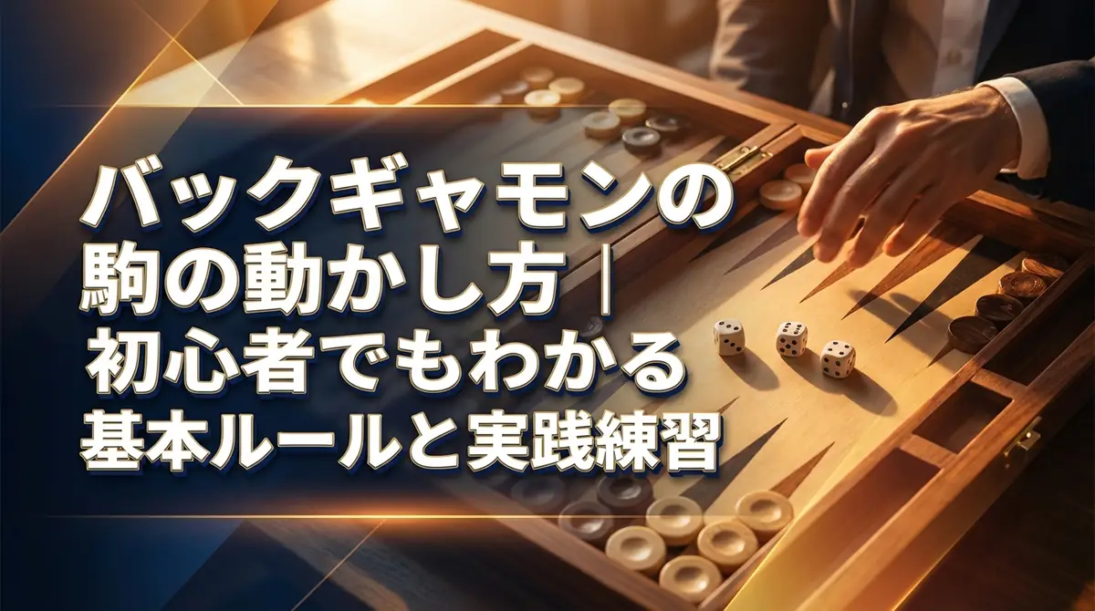 バックギャモンの駒の動かし方｜初心者でもわかる基本ルールと実践練習