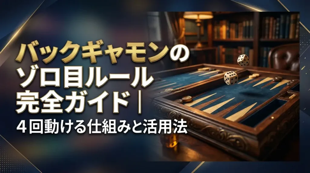 バックギャモンのゾロ目ルール完全ガイド｜4回動ける仕組みと活用法