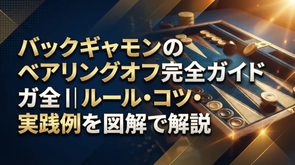 バックギャモンのベアリングオフ完全ガイド｜ルール・コツ・実践例を図解で解説