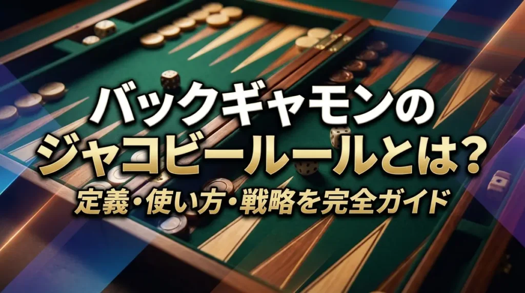 バックギャモンのジャコビールールとは？定義・使い方・戦略を完全ガイド