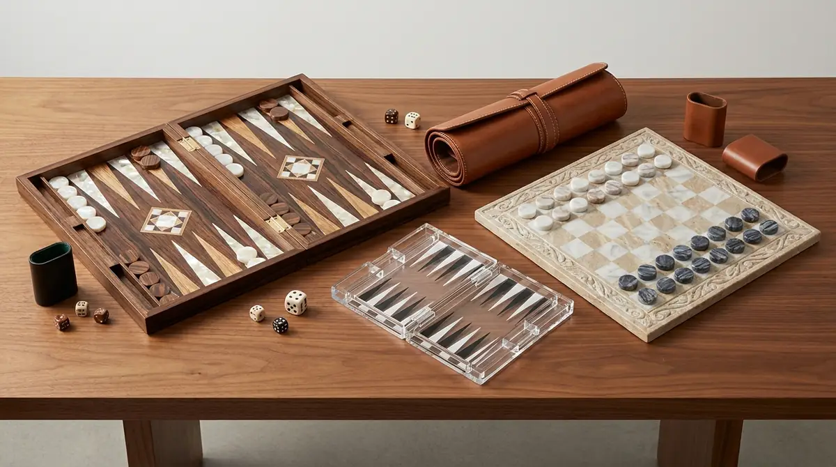 バックギャモンセット(盤)の種類|素材・サイズ別ガイド
