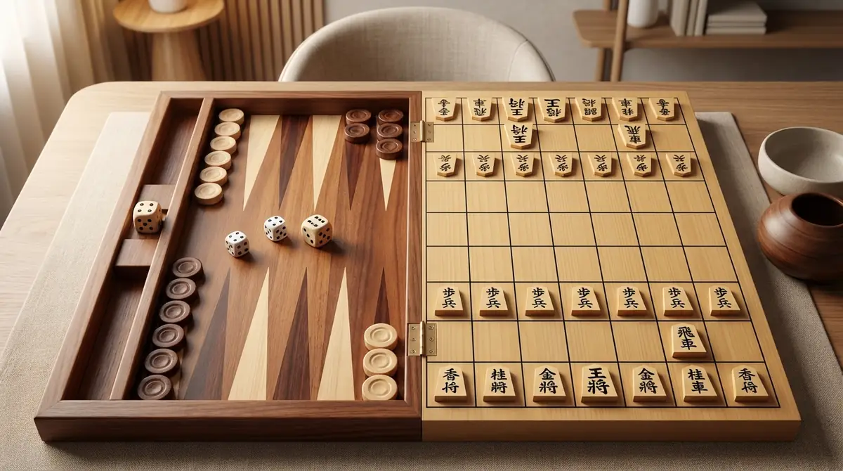 バックギャモンと将棋の基本ルールを比較