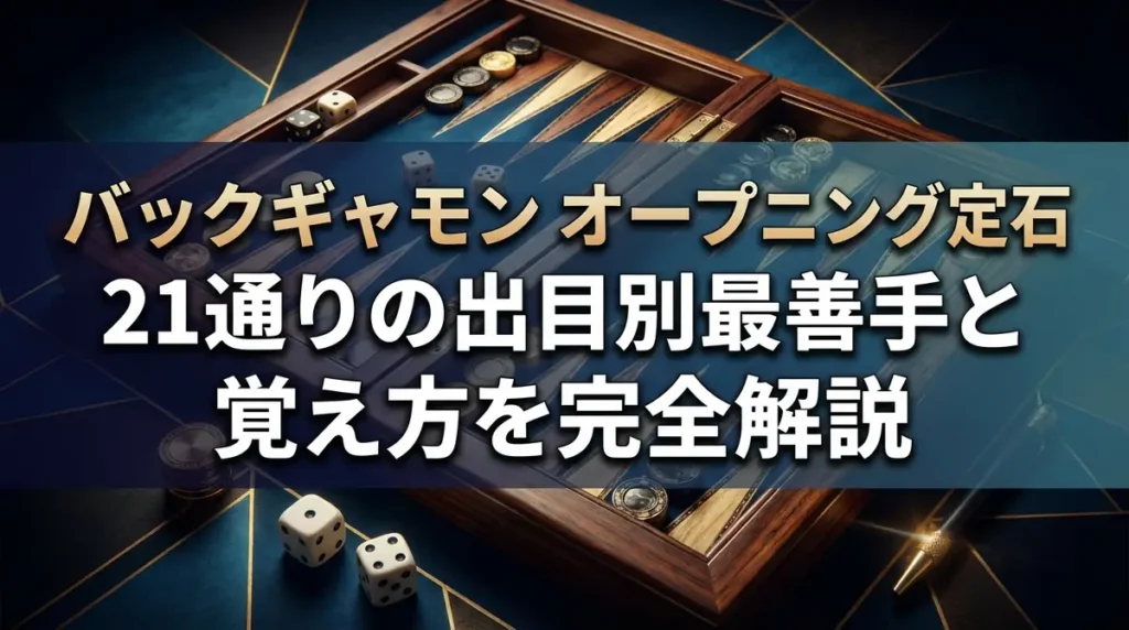 バックギャモン オープニング定石｜21通りの出目別最善手と覚え方を完全解説