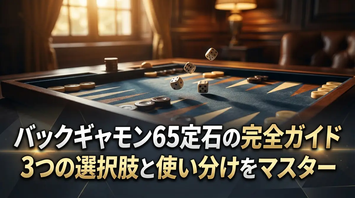 バックギャモン65定石の完全ガイド|3つの選択肢と使い分けをマスター
