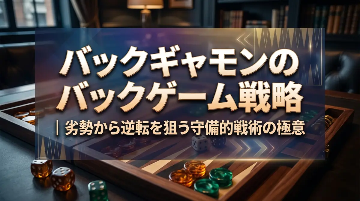 バックギャモンのバックゲーム戦略｜劣勢から逆転を狙う守備的戦術の極意