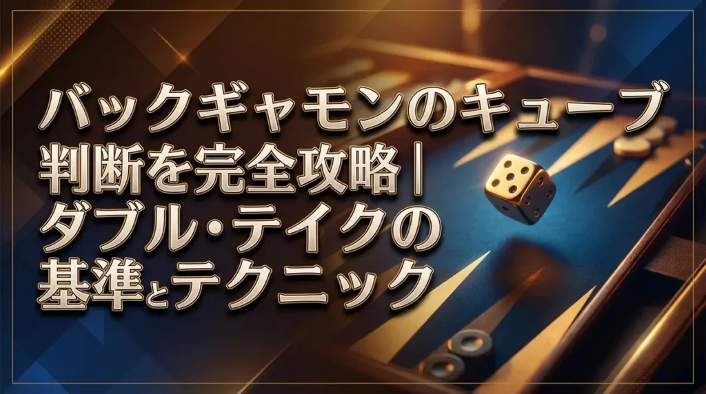 バックギャモンのキューブ判断を完全攻略｜ダブル・テイクの基準と実践テクニック