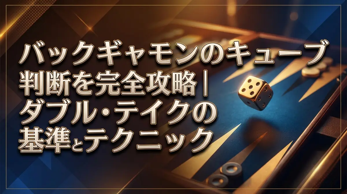 バックギャモンのキューブ判断を完全攻略｜ダブル・テイクの基準と実践テクニック