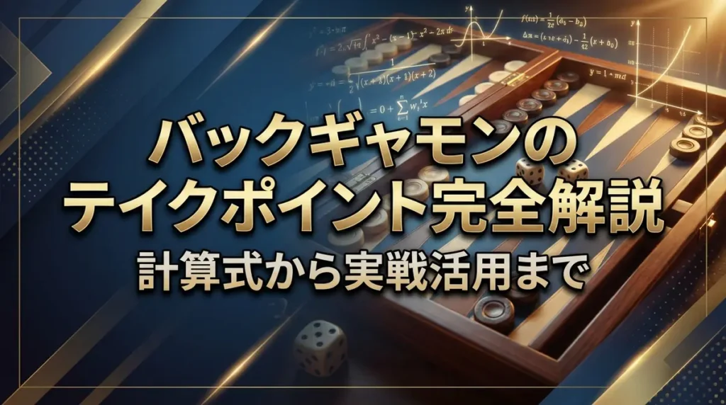 バックギャモンのテイクポイント完全解説｜計算式から実戦活用まで